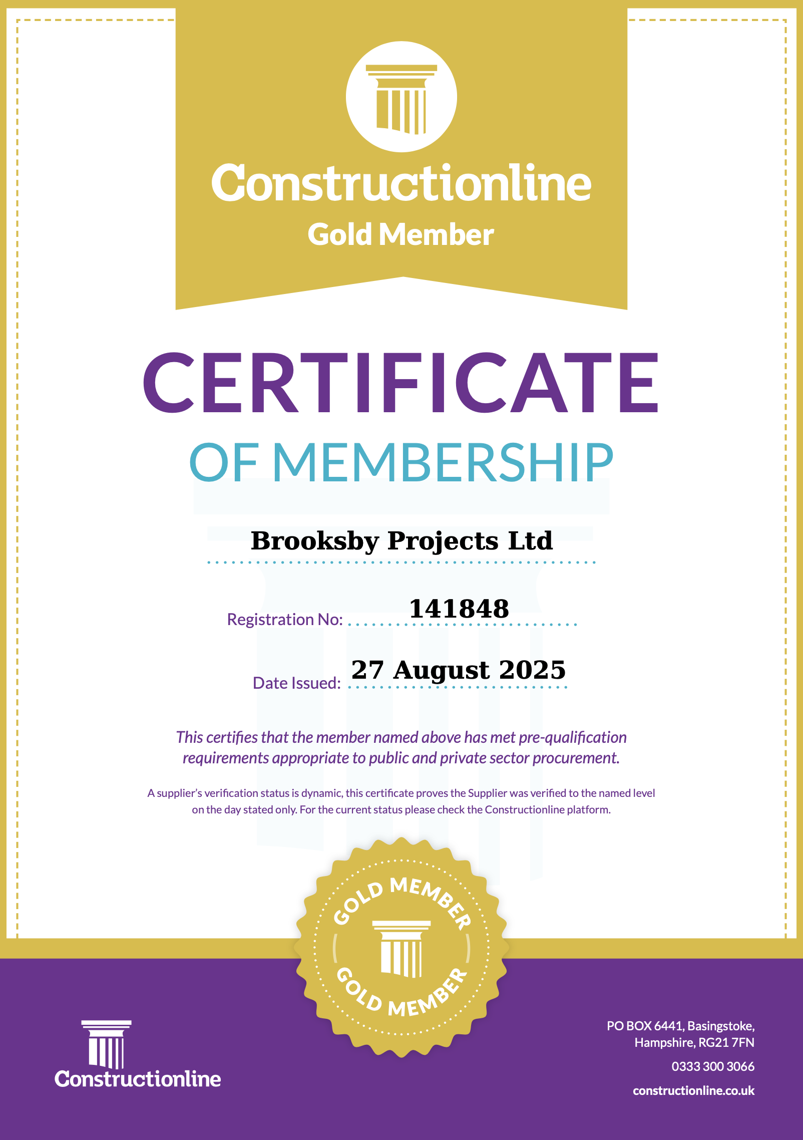 BPL Gold Constructionline thumbnail